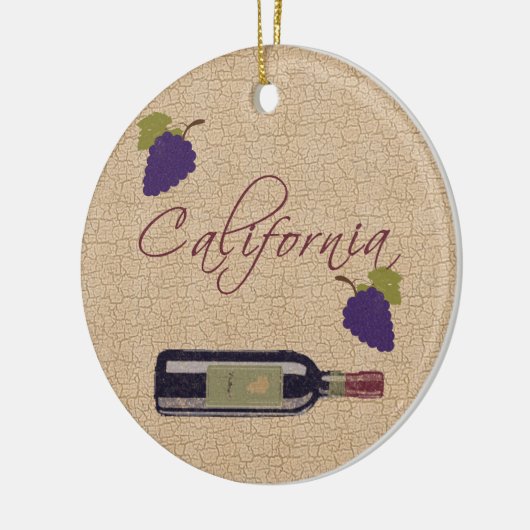 California Wine Ornament (Links)