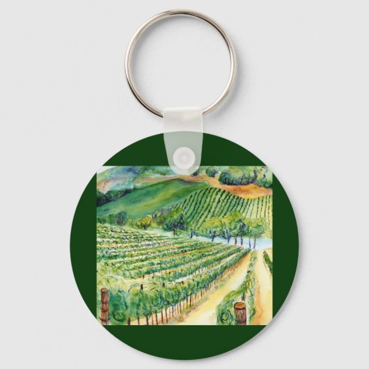 California Wine Vineryard Art Sleutelhangers (Voorkant)