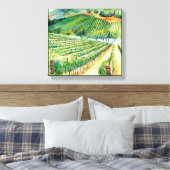 California Winery Vineyard Painting Canvas Print (Insitu (Slaapkamer))