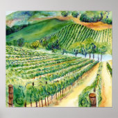 California Winery Vineyard Poster Art Print (Voorkant)