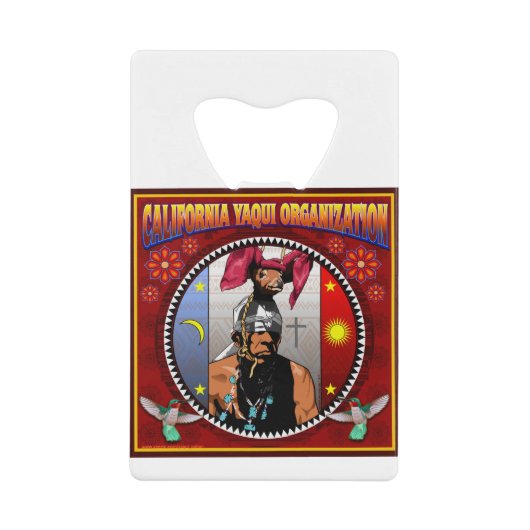 California Yaqui Organization logo Creditkaart Flessenopener (Voorkant)
