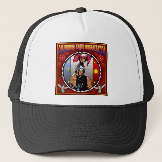 California Yaqui Organization logo Trucker Pet (Voorkant)