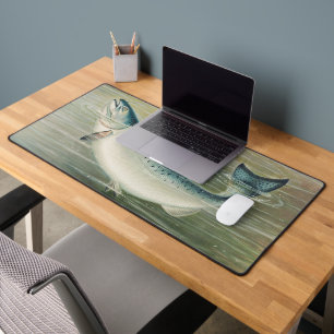 California zalm door S.A. Kilbourne, antieke vis Bureaumat