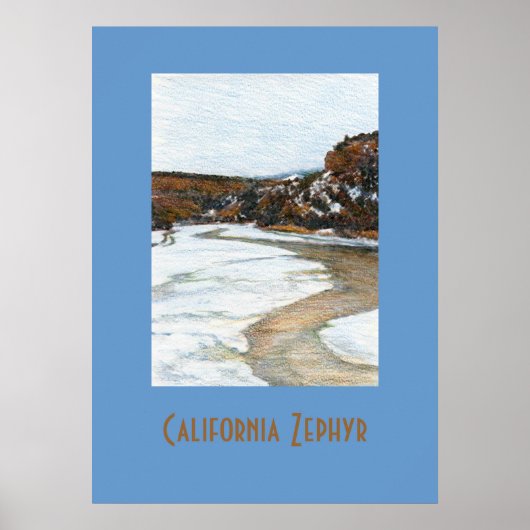 California Zephyr Travel Poster (Voorkant)