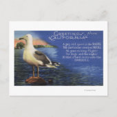 CaliforniaGreetings from, Seagull Poem Briefkaart (Voorkant)