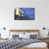 CaliforniaGreetings from, Seagull Poem Canvas Afdruk (Insitu (Slaapkamer))