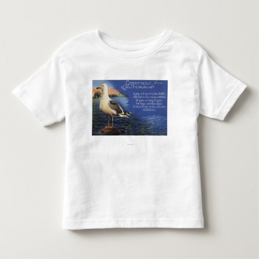 CaliforniaGreetings from, Seagull Poem Kinder Shirts (Voorkant)