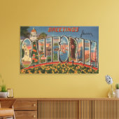 CaliforniaLarge Letter ScenesState Canvas Afdruk (Insitu (Woonkamer))