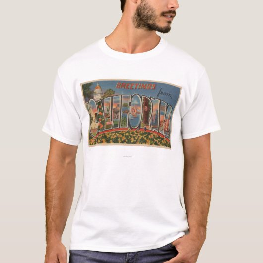 CaliforniaLarge Letter ScenesState T-shirt (Voorkant)