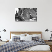 CaliforniaMan door Cut Redwood Log Canvas Afdruk (Insitu (Slaapkamer))