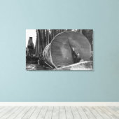 CaliforniaMan door Cut Redwood Log Canvas Afdruk (Insitu (Houten vloer))