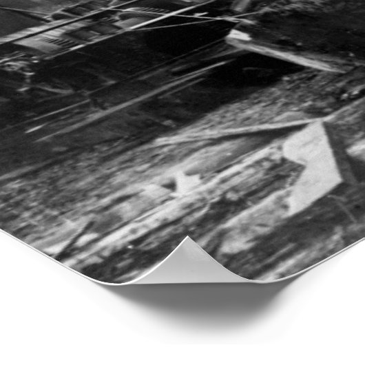 CaliforniaMan door Cut Redwood Log Poster (Hoek)