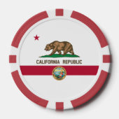 Californian Flag & Seal, Flag of California Poker Chips (Voorkant)