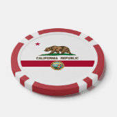 Californian Flag & Seal, Flag of California Poker Chips (Enkel)