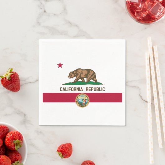 Californian Flag & Seal, Flag of California Servet (Insitu)