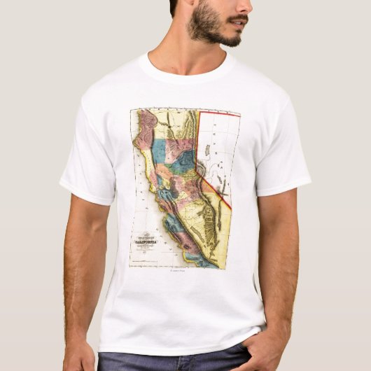 CaliforniaPanoramic Map T-shirt (Voorkant)