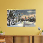 CaliforniaRim o' the World Highway in Winter Canvas Afdruk (Insitu (Woonkamer))