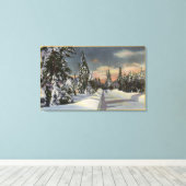 CaliforniaRim o' the World Highway in Winter Canvas Afdruk (Insitu (Houten vloer))