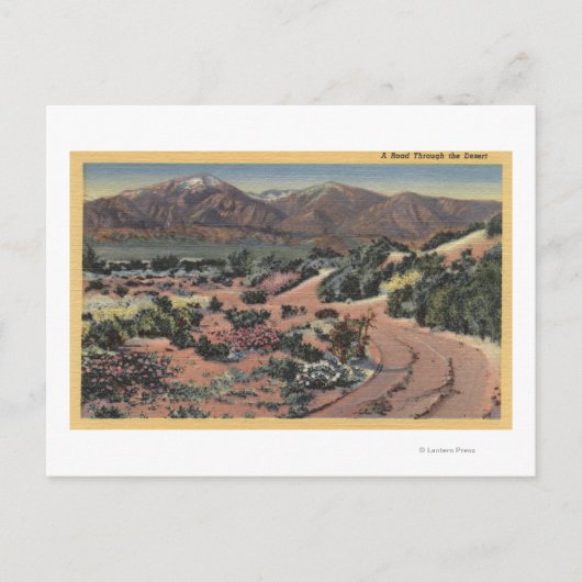 CaliforniaScene-woestijn-Uitzicht Briefkaart (Voorkant)