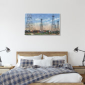 CaliforniaView of Oil Wells Canvas Afdruk (Insitu (Slaapkamer))