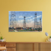 CaliforniaView of Oil Wells Canvas Afdruk (Insitu (Woonkamer))