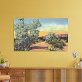 CaliforniaView of Smoke Trees in woestijn Canvas Afdruk (Insitu (Woonkamer))