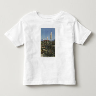 CaliforniaYucca Cacti in Bloom in woestijn Kinder Shirts