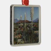 CaliforniaYucca Cacti in Bloom in woestijn Metalen Ornament (Rechts)