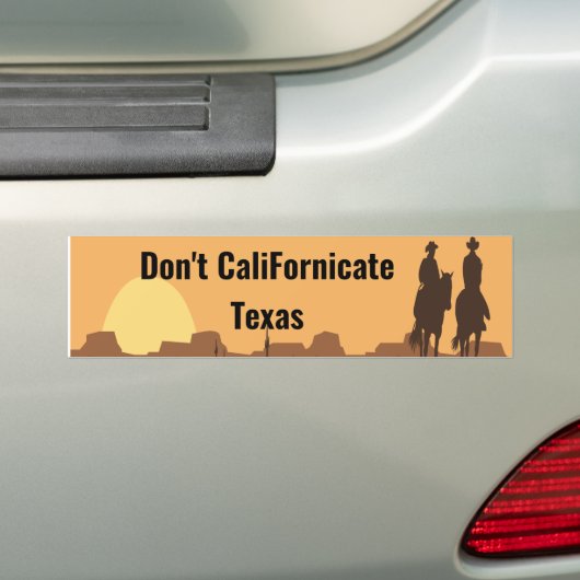 Californicate Texas Bumpersticker niet (Op auto)