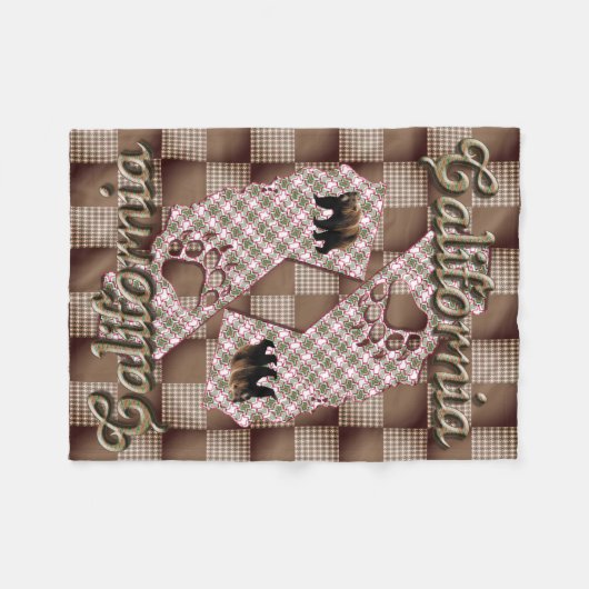 Californië2025-klein Fleece Deken (Voorkant (Horizontaal))