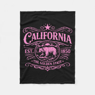 Californië 1850 Beer Vintage SoCal Norcal Los Fleece Deken