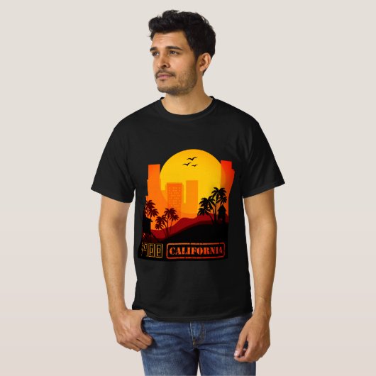 Californië 1900  zwarte T-Shirt (Voorkant volledig)