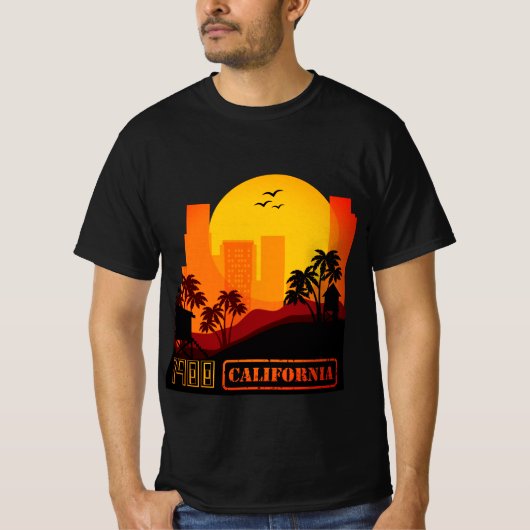 Californië 1900  zwarte T-Shirt (Voorkant)