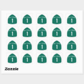 Californië 1 vierkante sticker (Vel)