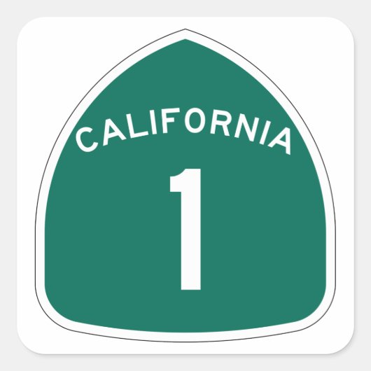 Californië 1 vierkante sticker (Voorkant)