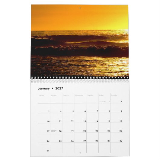 Californië 2012 kalender (Jan 2027)
