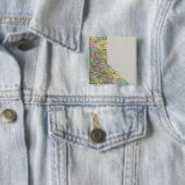 Californië 3 vierkante button 5,1 cm (In situ)