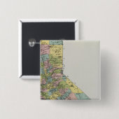 Californië 3 vierkante button 5,1 cm (Voorkant /achterkant)