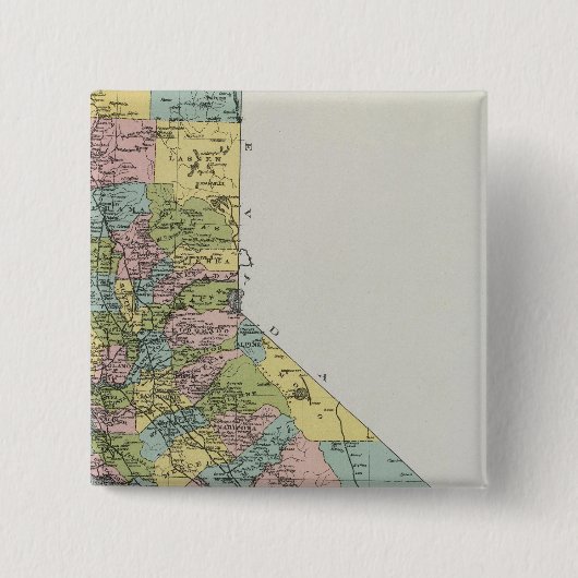 Californië 3 vierkante button 5,1 cm (Voorkant)