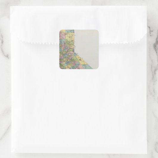 Californië 3 vierkante sticker (Tas)