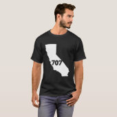 Californië 707 netnummer t-shirt (Voorkant volledig)
