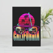 californië 80s retro kaart (Staand voorkant)