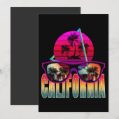 californië 80s retro kaart (Voorkant / Achterkant)