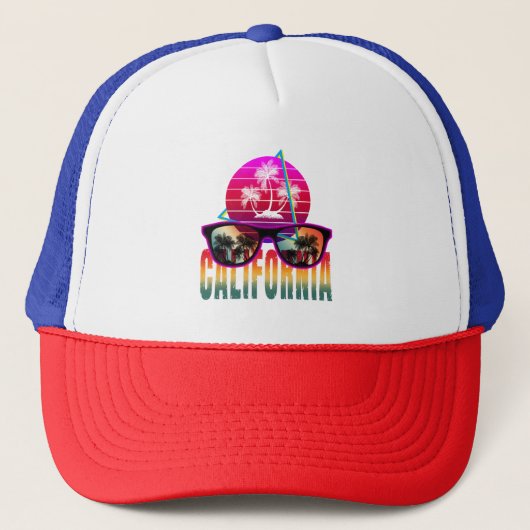 californië 80s retro trucker pet (Voorkant)