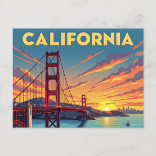 Californië Aandenken De Golden Gate Bridge Briefkaart