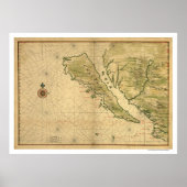 Californië als eiland 1650 poster (Voorkant)