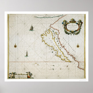 Californië als eiland poster