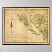 Californië als eilandkaart uit de jaren 1600. poster (Voorkant)