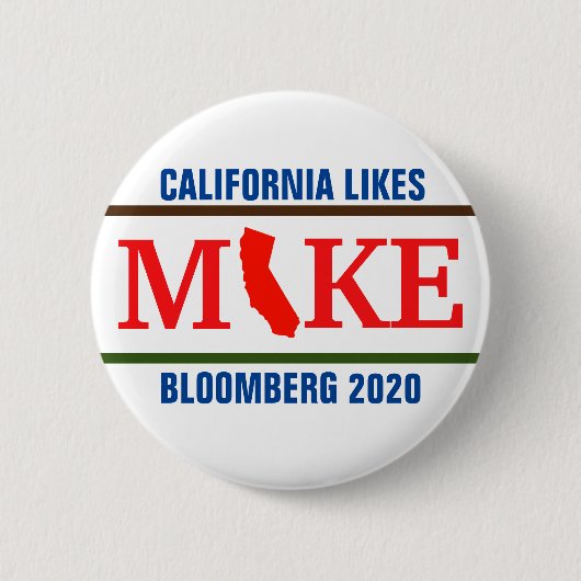 Californië als Mike Ronde Button 5,7 Cm (Voorkant)