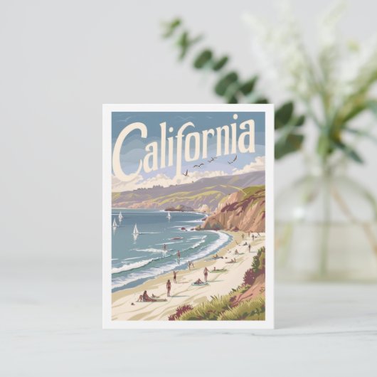 Californië Amerika Verenigde Staten Beroemde Vinta Briefkaart (Staand voorkant)